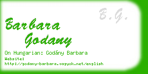 barbara godany business card